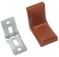 Уголок Кунгур меб. с декор.накладкой 26х26 пласт. корич./цинк (250,10!!!)