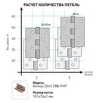 АЛЛЮР 2043 (101х76) 2BB-FHP BP БЛИСТЕР 2 подш. латунь Петля дверная 2 шт (50,25)