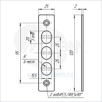Ответная планка Балашиха 8 02.002 (для ЗВ8.802,812,842)