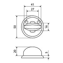 Сантех.завертка к ручкам АЛЛЮР 0350WC CP хром для финских дверей (100,10)
