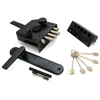 Герион "Эталон НРЗ" Левый ЗЩ ЗД для наруж.дв. с/ручкой 5кл Замок накладной тяж. (5,3)