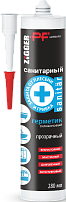 Силикон санитарный ZIGGER PF прозрачный 280 мл 02-02-29 (24)