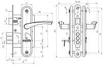 Д-град Зенит ЗВ9-4.2 бронза м/о 55 Замок врезной с/руч (15)