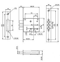 Симеко БИФ 0010*4  б/о Замок врезной б/руч (20)