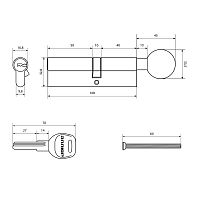 АЛЛЮР HD FG 100-5К CP(55x45G) хром перф.кл БЛИСТЕР Цилиндровый механизм (60,10)