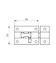 Домарт Шпингалет ШП-40 хром (50) Домарт Шпингалет ШП-40 хром (50)