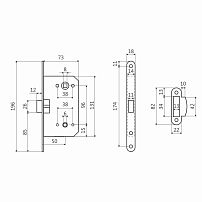 АЛЛЮР АРТ 5300-P-WC MSG итал. матовое золото с фиксатором Защёлка (40) АЛЛЮР АРТ 5300-P-WC MSG итал. матовое золото с фиксатором Защёлка (40)