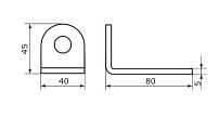 Домарт Проушина усиленная угловая 80*45*40 (толщ. 5мм) б/п d 15мм (50) Домарт Проушина усиленная угловая 80*45*40 (толщ. 5мм) б/п d 15мм (50)