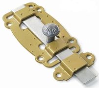 Задвижка Н.Новгород дверная плоская ЗД-100-Пл-SL зол.металлик/цинк (14)