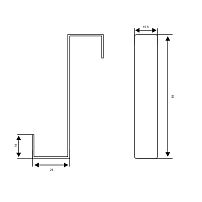 АЛЛЮР КДН-1 (20х20) коричневый 2 шт. Крючок на дверь мебели навесной (30)