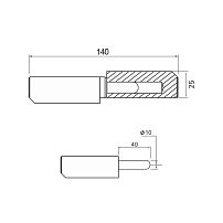 АЛЛЮР 20х140А с/подш  капл. шарнир-петля под сварку (10,60)