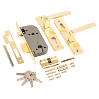 АЛЛЮР 126/1 GP латунь Замок врезной с/руч  (12) АЛЛЮР 126/1 GP латунь Замок врезной с/руч  (12)