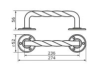 Домарт  мод.5 (280мм) медь антик Ручка-скоба декоративная (10)