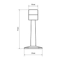 СТАНДАРТ 3055 BL прямой матовый черный ограничитель дверной ЕВРОПАКЕТ (200,50)