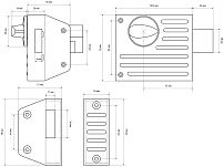 СТАНДАРТ Россия ЗН1-2.1С черный Замок накладной (16) СТАНДАРТ Россия ЗН1-2.1С черный Замок накладной (16)