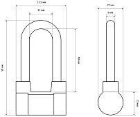 СТАНДАРТ AL-660L d9,5мм ЕВРОПАКЕТ Замок навесной (120,30,15) СТАНДАРТ AL-660L d9,5мм ЕВРОПАКЕТ Замок навесной (120,30,15)