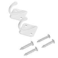 СТАНДАРТ 1011 WW матовый белый ЕВРОПАКЕТ 2шт. крючок-вешалка (600,50) (360,60) СТАНДАРТ 1011 WW матовый белый ЕВРОПАКЕТ 2шт. крючок-вешалка (600,50) (360,60)