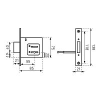 Птимаш ЗВ8-4.1 5 кл. Замок врезной б/руч  (30)