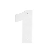 Цифра дверная Пермь "1" белая 60 мм Цифра дверная Пермь "1" белая 60 мм