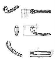 Ручка для пластиковых окон ЛУНА (HOPA) штифт 35 мм корич. RAL-8017 (100,5!!!) Ручка для пластиковых окон ЛУНА (HOPA) штифт 35 мм корич. RAL-8017 (100,5!!!)
