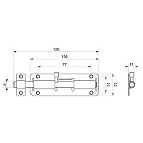 Засов Киров Секрет ЗД-07 антик медь (100,10!!!)