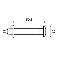 БУЛАТ ГД 01.16.04 (70-130 мм d=16мм) хром Глазок дверной (10,100)