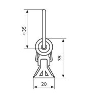 Домарт зажим шторный (1 компл.=10шт) хром (10)