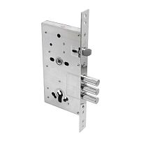 БУЛАТ ЗВ4-3(16).60.85.08 хром, без ручек, без ц/мех.,б/о. Корпус замка для металлических дверей (12)