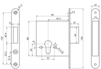 Рязань ЗВ 1-2/01 89500 Замок врезной б/руч (20)