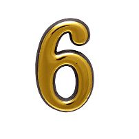 Цифра дверная АЛЛЮР пластик "6" золото (3000,20!!!) Цифра дверная АЛЛЮР пластик "6" золото (3000,20!!!)