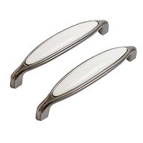 StahlBuro C0003-128 2шт., AS состаренное серебро. Ручка-скоба мебельная (10, 100) StahlBuro C0003-128 2шт., AS состаренное серебро. Ручка-скоба мебельная (10, 100)