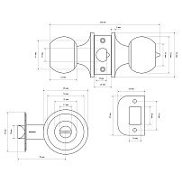 СТАНДАРТ 607 ET BL мат.черный кл/фикс Защёлка (30)