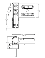 ЛДМ FORWIN (Форвин) DHS петля до 100кг белая для пластик. дверей (30)