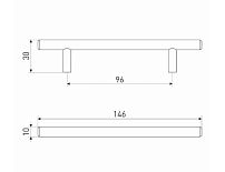 Soller ручка мебельная 8926-96 сатин d-10 мм Ручка-скоба (150,25) Soller ручка мебельная 8926-96 сатин d-10 мм Ручка-скоба (150,25)