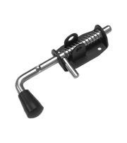 Засов Домарт пружинный с проушиной (90) 190мм мод.2 черный d-13мм (10) 