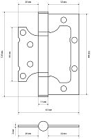 СТАНДАРТ 100х63х2мм 2BB BP латунь Петля накладная без врезки 1 шт. (100,20) СТАНДАРТ 100х63х2мм 2BB BP латунь Петля накладная без врезки 1 шт. (100,20)