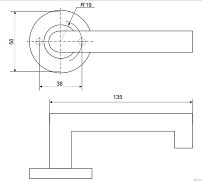 Avers H-0203-BL-RE (DP-C-02) (B2B) с накладками черная под ц/м Комплект ручек (24) Avers H-0203-BL-RE (DP-C-02) (B2B) с накладками черная под ц/м Комплект ручек (24)