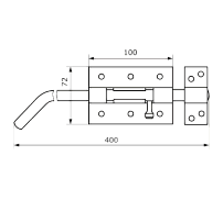 Засов Домарт гаражный ЗГ-400 черный d-13мм (10) Засов Домарт гаражный ЗГ-400 черный d-13мм (10)