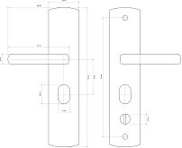 СТАНДАРТ РН-СТ217-R для кит. металл. дверей правая Комплект ручек (12)