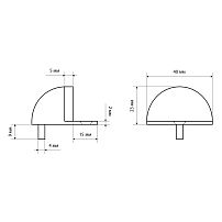 СТАНДАРТ 8185 AB круглый ст.бронза ограничитель дверной ЕВРОПАКЕТ (360,60)