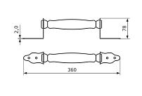 Домарт  мод.2 серый металлик  Ручка-скоба декоративная (10)