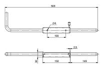 Засов Симеко ЗЩ 060 цинк (15) Засов Симеко ЗЩ 060 цинк (15)
