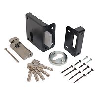 Птимаш ЗН1-1У (усиленный цилиндр) черный Замок накладной (30) Птимаш ЗН1-1У (усиленный цилиндр) черный Замок накладной (30)