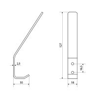Кунгур № 3 средний медь крючок-вешалка (100,10!!!) Кунгур № 3 средний медь крючок-вешалка (100,10!!!)