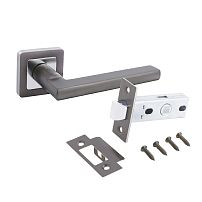 АЛЛЮР АРТ "ВЕНСАН" MBN+L45-8 MBN (2640/S45) графит Комплект ручка и защелка (20)