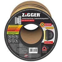 Уплотнитель ZIGGER D 12*10 бухта 50 м. черный 06-16-86 (6)