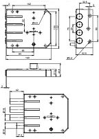 Симеко  ЗН-2*3  3 ригеля с ЗД, 3 кл.Замок накладной тяж.(10)