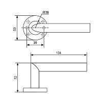 СТАНДАРТ 0201 SS (35-70) INOX нержавеющая сталь Комплект ручек (40)