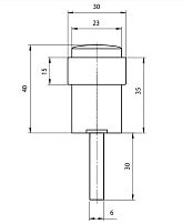 Апекс DS-0014-GRF графит ограничитель дверной (300,10)