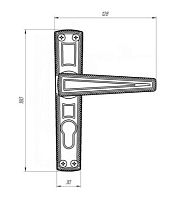 Зенит РФ1-55.01 никель к замку ЗВ 4-3.01 Комплект ручек (20)